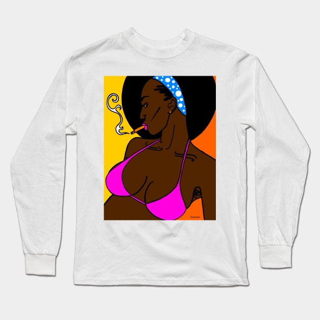 Smoking with soul Long Sleeve T-Shirt by amoxes